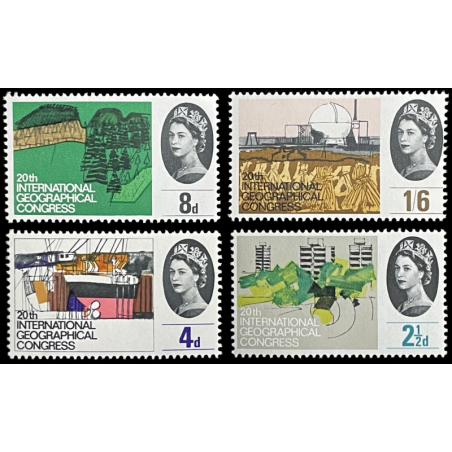 GREAT BRITAIN 1964 GEOGRAPHICAL CONGRESS STAMPS, MNH, SET OF 4