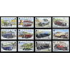 JERSEY UK 1992 - 1998 CLASSICS CAR BUS STAMPS, SET OF 12, MNH SCARCE