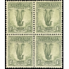 RARE 1932 AUSTRALIA 1/-SHILLING GREEN LYREBIRD, MNH, SET OF 4