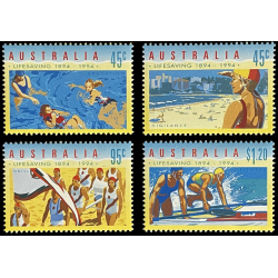 AUSTRALIA STAMPS, 1994 SPORT BEACH SURFING DRILL FITNESS, MNH, SCARCE