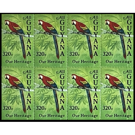 320c GUYANA STAMPS, 1985 WILDLIFE, COMPLETE SHEET OF 40, MNH, SCARCE