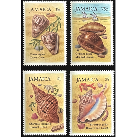 JAMAICA STAMP, SEA SHELLS SET, 1987, MNH SCARCE