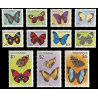 GUYANA STAMPS, BUTTERFLIES, 1978 – 1980, MNH, SET OF 11