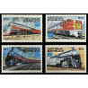 ANTIGUA BARUDA STAMP, 1986 TRAINS, MNH, SET OF 4