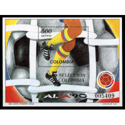 COLOMBIA STAMP, 1990 SOCCER...