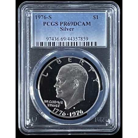 EISENHOWER SILVER DOLLAR PCGS PR-69 DCAM SPOTLESS