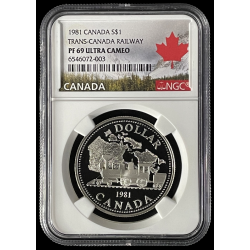 1981 PF69 CANADA $1, SILVER...