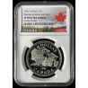 1981 PF69 CANADA $1, SILVER DOLLAR, TRANS-CANADA RAILWAY, NGC