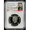 2000-S SILVER PROOF KENNEDY 50C, PF70 ULTRA CAMEO, SIGNATURE LABEL