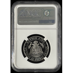 2000-S SILVER PROOF KENNEDY 50C, PF70 ULTRA CAMEO SIGNATURE LABEL