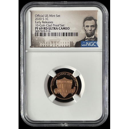 2020-S 1C, EARLY RELEASES 10-COIN CLAD PROOF SET, NGC PR69 ULTRA CAMEO